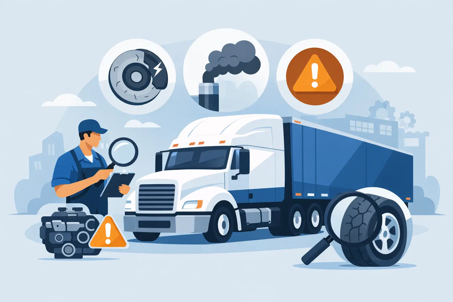 Inspection Failure Causes in Commercial Trucks